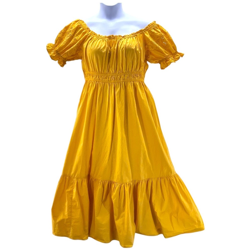 HM Midi Dress‎ Yellow Marigold Large